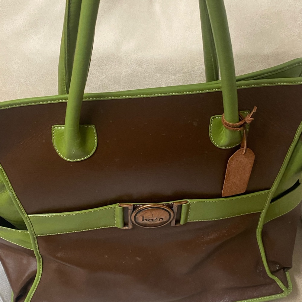 Brown and Green Women's Tote Bag